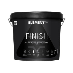 Фінішна акрилова шпаклівка FINISH "ELEMENT PRO" 8 кг ТОП в Луцьку