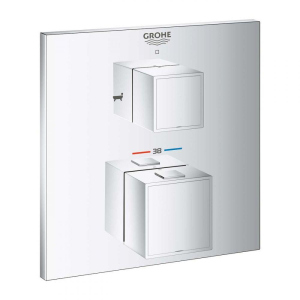 Внешняя часть смесителя без скрытой части GROHE GROHTHERM CUBE хром латунь 158мм 24155000 надежный