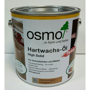 Масло с твердым воском цветное прозрачное OSMO HARTWACHS-ÖL Farbig 3067 - (светло-серое) 0.125 л. в Луцке