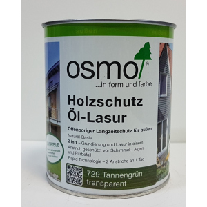 купить Защитное масло – лазурь OSMO HOLZSCHUTZ ÖL-LASUR 729 (темно-зеленое) 0.75 л.