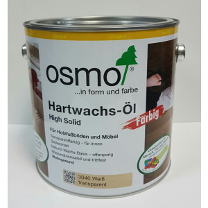 Масло с твердым воском цветное прозрачное OSMO HARTWACHS-ÖL Farbig 3040 - (белое) 0.125 л. ТОП в Луцке