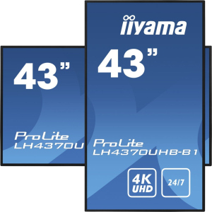 Монитор Iiyama 43" Digital Signage (LH4370UHBB1) лучшая модель в Луцке