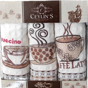 Набор вафельных салфеток Ceylin's Home Textile с вышивкой № 4 35 х 50 см 3 шт (ly5917) (4820000005917)