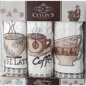 хороша модель Набір вафельних серветок Ceylin's Home Textile з вишивкою №6 35 х 50 см 3 шт (ly5919) (4820000005919)