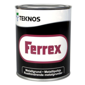 хороша модель Антикорозійна фарба для металу Teknos Ferrex, Сірий, 1 л