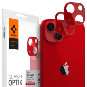 Скло на камеру Spigen Glastr Optik 2-pack Camera Lens Protector для iPhone 13 / 13 Mini Red