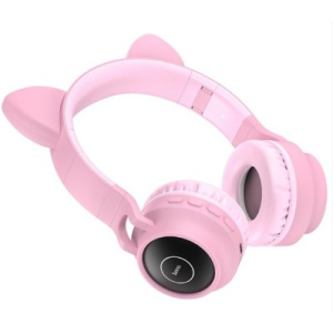 Навушники бездротові Hoco W27 Cat ear pink ТОП в Луцьку