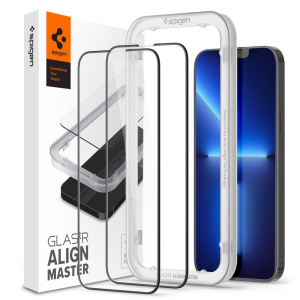 Spigen Захисне скло Apple Iphone 13 Pro Max tR Align Master FC Black (2 Pack)