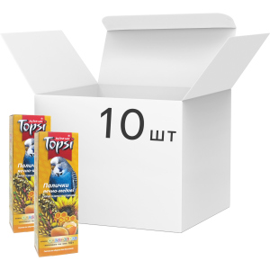 Упаковка паличок для хвилястих папуг Topsi яєчно-медові 100 г 10 шт (14820122203645) в Луцьку