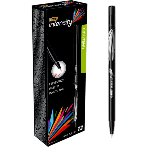 Вкладиші для ручок BIC Intensity Fine Black 12 шт (3086123449206) краща модель в Луцьку