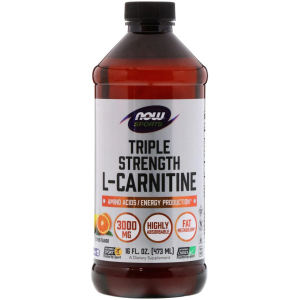 Жироспалювач NOW Foods Carnitine Liquid 3000 мг - 473 мл Citrus (733739000644) краща модель в Луцьку