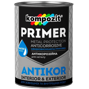 Грунтовка для металла Kompozit ANTIKOR матовая 15кг Красно-коричневая в Луцке