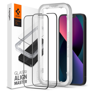 Spigen Захисне скло Apple Iphone 13 Pro tR Align Master FC Black (2 Pack)