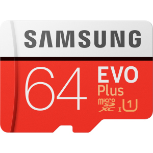 Samsung EVO Plus microSDXC 64GB UHS-I Class 10 + адаптер SD (MB-MC64HA/RU) ТОП в Луцьку