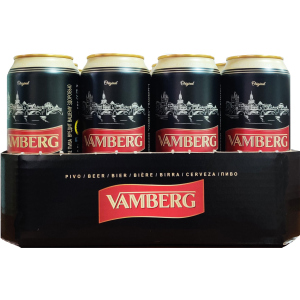 Упаковка пива Vamberg Dark Lager темное фильтрованное 4.4% 0.5 л х 12 шт (8594044120302)