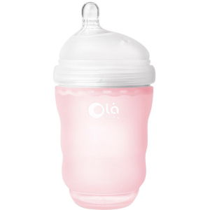 Дитяча силіконова антиколікова пляшечка Olababy GentleBottle Rose Рожевий 240 мл (80850) в Луцьку