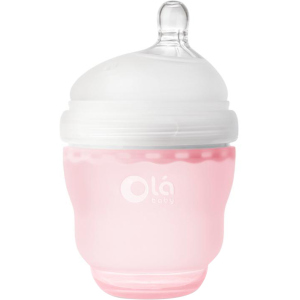 Дитяча силіконова антиколікова пляшечка Olababy GentleBottle Rose Рожевий 120 мл (80450) ТОП в Луцьку