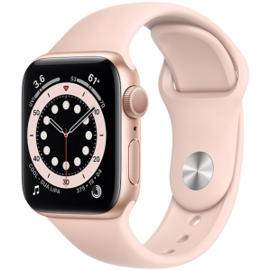 Смарт-часы Apple Watch Series 6 GPS 40mm Gold Aluminium Case with Pink Sand Sport Band (MG123UL/A) ТОП в Луцьку