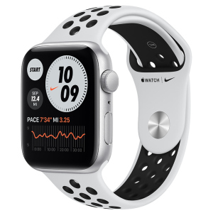 Смарт-часы Apple Watch SE Nike GPS 44mm Silver Aluminum Case with Pure Platinum/Black Nike Sport Band (MYYH2UL/A) в Луцке