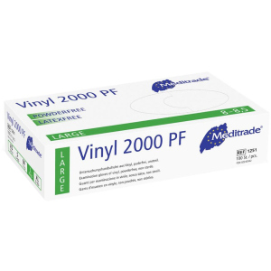 купити Рукавички захисні Vinyl 2000 PF без пудри Нестерильні AQL 1.5р. L 100 шт (4250016400295)