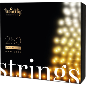 Світлодіодна Smart LED гірлянда Twinkly Strings AWW 250, BT+WiFi, Gen II, IP44, чорний кабель (TWS250GOP-BEU) в Луцьку