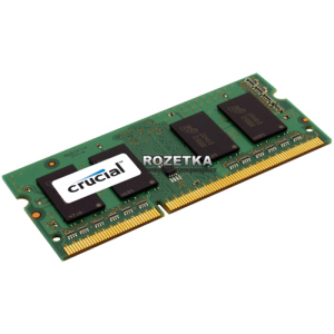 Оперативная память Crucial Micron SODIMM DDR3L-1600 4096MB PC3-12800 (CT51264BF160B) лучшая модель в Луцке