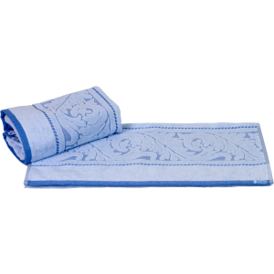 Махровое полотенце с жаккардовым бордюром Hobby Sultan 70x140 Blue (8693675947545)