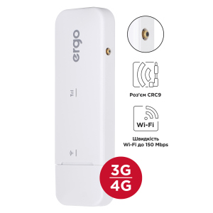 3G/4G/LTE USB WI-FI роутер-модем ERGO W02-CRC9