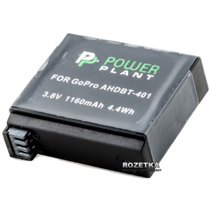 Акумулятор PowerPlant для GoPro AHDBT-401 (DV00DV1401) краща модель в Луцьку