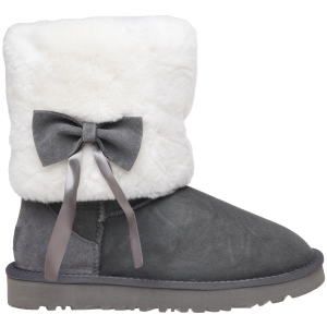 Угги UGG Classic Short Fur Bow 117013 41 Grey ТОП в Луцке