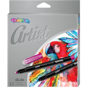 хороша модель Маркери для ескізів Colorino Artist Fineliner 12 кольорів 0.8 мм 12 шт (92449PTR)