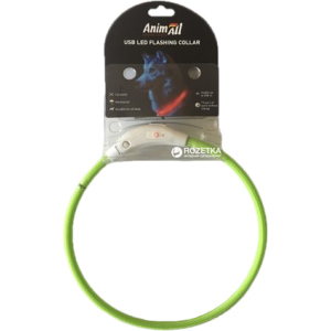 Ошейник AnimAll LED 35 см салатовый (60602) (2000981098537)