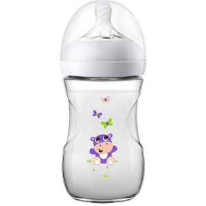 Пляшечка для годування Philips Avent Natural Гіпопотам 260 мл (SCF070/22) (8710103876502)