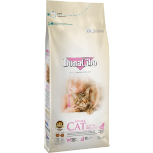 Сухой корм для кошек BonaCibo Adult Cat Light&Sterilized с мясом курицы, анчоусами и рисом 2 кг (BC406137)