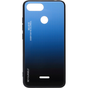 Панель BeCover Gradient Glass для Xiaomi Redmi 6/6A Blue-Black ТОП в Луцьку