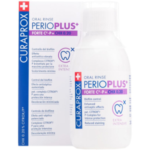 Ополаскиватель для полости рта Curaprox PerioPlus+ Forte содержит Citrox и 0.2% хлоргексидина 200 мл (7612412426731) ТОП в Луцке