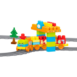 хорошая модель Конструктор Wader Baby Blocks Train Set Мои первые кубики Железная дорога 224 см 58 элементов (41470) (5900694414709)