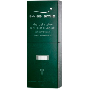 Зубні щітки супер-м'які Swiss Smile Herbal Bliss Трав'яна насолода чорного та зеленого кольору 2 шт (900-905) (7640131979078/7640131976046) в Луцьку