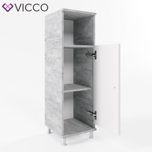 купить Шкаф для ванной Vicco Fynn, 30x95, белый, бетон