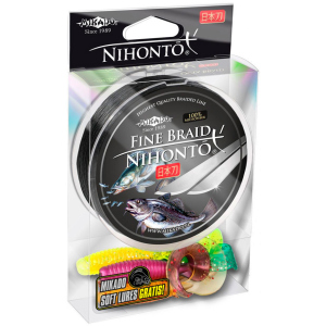 Шнур Mikado Nihonto Fine Braid 150 м 0.08 мм 4.95 кг Black (Z19B-008) в Луцьку