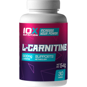 Жироспалювач 10X Nutrition L-Carnitine 30 таблеток (525272730764) в Луцьку