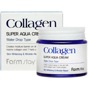 Зволожуючий крем FarmStay Collagen Super Aqua Cream з колагеном 80 мл (8809635230231) краща модель в Луцьку