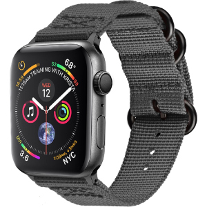 Ремінець Promate Nylox-42 для Apple Watch 42-44 мм 1/2/3/4/5/6/SE Grey (nylox-42.grey) рейтинг